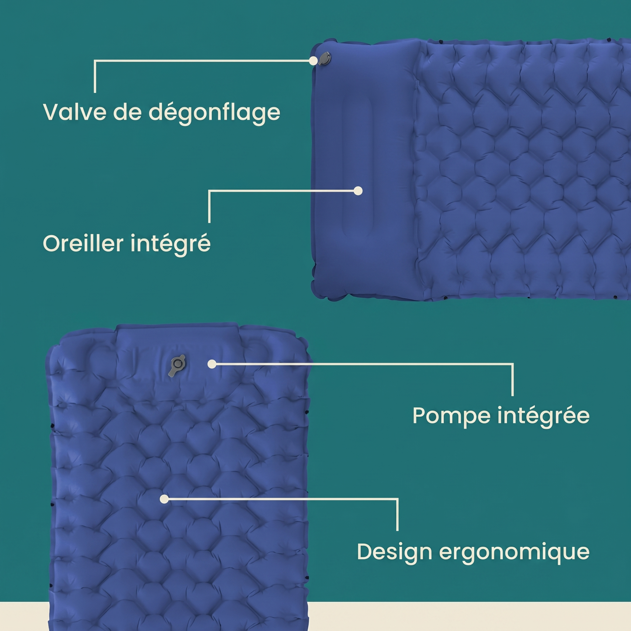 Lagonia™ Le matelas qui tient dans ta poche et se gonfle en 30 secondes