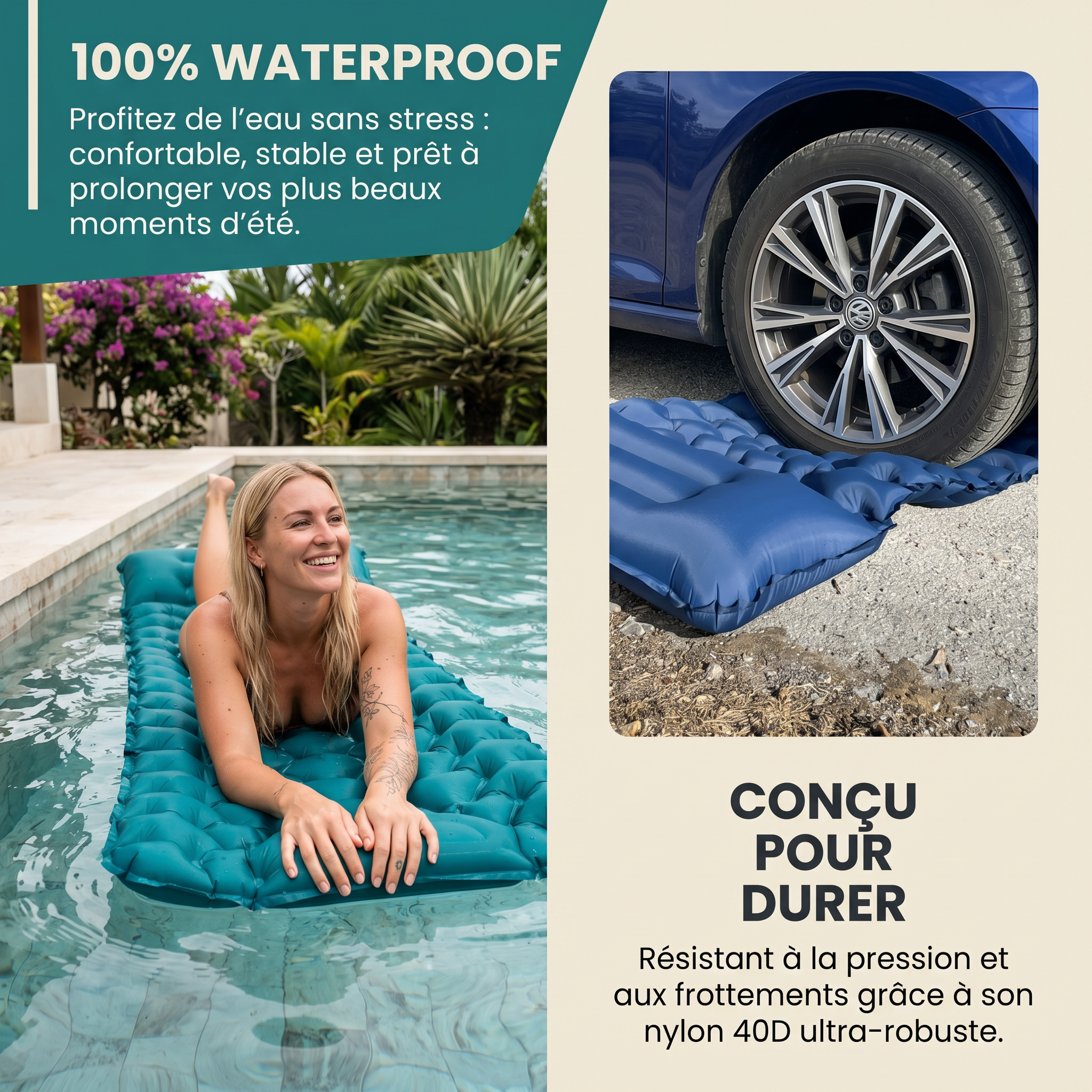 Lagonia™ Le matelas qui tient dans ta poche et se gonfle en 30 secondes